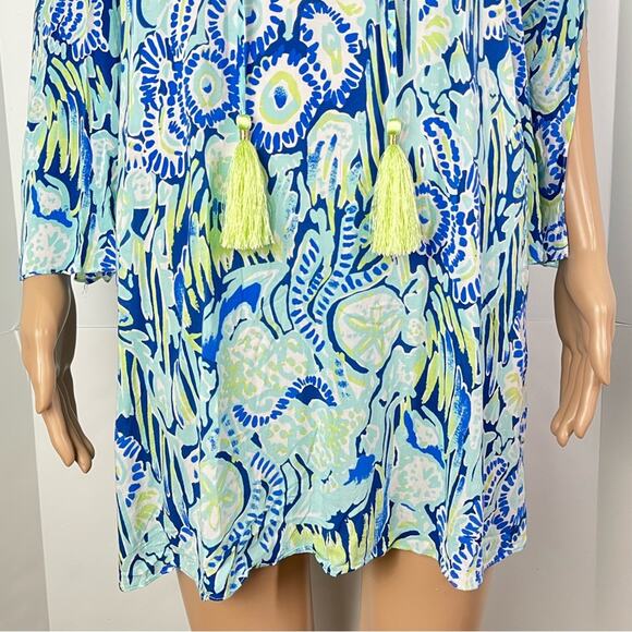 Lilly Pulitzer Benicia Cold Shoulder Lightweight Pullover/Dress Cover Up Tunic - Picture 6 of 10